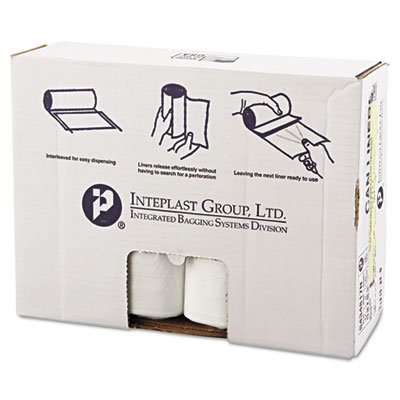 High-Density Can Liner, 43 x 48, 60gal, 17mic, Clear, 25/Roll, 8 Rolls/Carton IBSS434817N