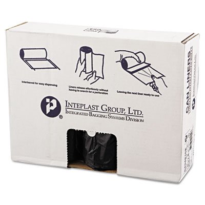 High-Density Can Liner, 43 x 48, 60gal, 16mic, Black, 25/Roll, 8 Rolls/Carton IBSS434816K