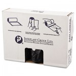 High-Density Can Liner, 43 x 48, 60gal, 16mic, Black, 25/Roll, 8 Rolls/Carton IBSS434816K