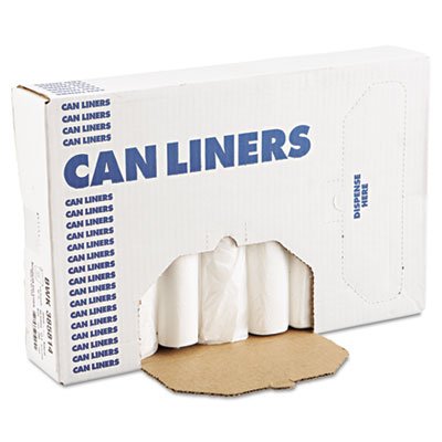 BWK 385814 High-Density Can Liners, 38x58, 60gal, 11 Mic, Natural, 25 Bags/RL, 8 Rolls/CT BWK385814