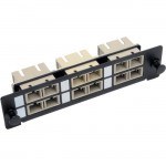 Tripp Lite High-Density Fiber Adapter Panel (MMF/SMF), 6 SC Duplex Connectors, Black N492-06D-SC