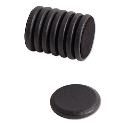 U Brands 3021U00-12 High Energy Magnets, Circle, Black, 1.25" Dia, 8/Pack UBR3021U0012