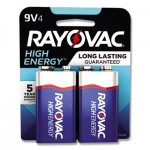 Rayovac High Energy Premium Alkaline 9V Batteries, 4/Pack RAYA16044TK