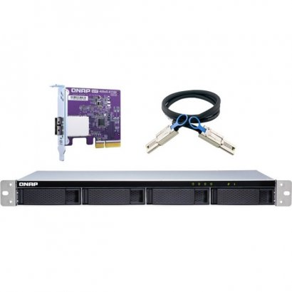 QNAP High-performance Short-depth Rackmount SATA 6GB/s JBOD Storage Enclosure TL-R400S-US