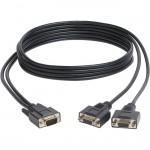 High Resolution VGA Monitor Y Splitter Cable (HD15 M to 2x HD15 F), 6-ft P516-006-HR