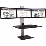 Victor High Rise Electric Triple Monitor Standing Desk DC475