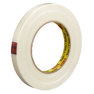 Scotch High-Strength Filament Tape, Synthetic, 24mm x 55m, 3" Core, Clear MMM89811