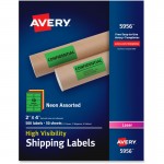 Avery High-Visibility Neon Shipping Labels 5956
