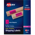 Avery High-Visibility Neon Shipping Labels 5974