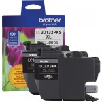Brother High Yield 2 Pack of Black Ink LC30132PKS