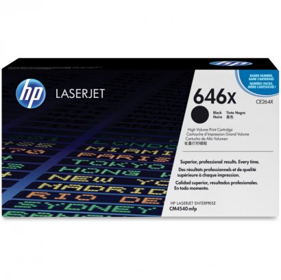 HP 646X High Yield Black Original LaserJet Toner Cartridge CE264X