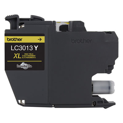 Brother High-Yield Ink, 400 Page-Yield, Yellow BRTLC3013Y
