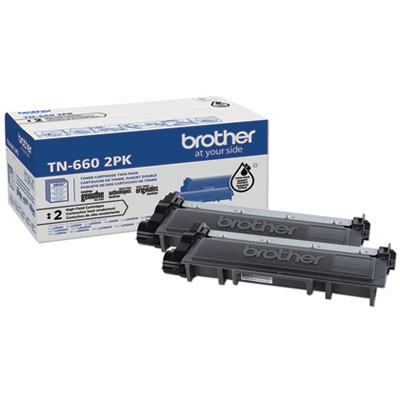 Brother High-Yield Toner, 2,600 Page-Yield, Black, 2/Pack BRTTN6602PK