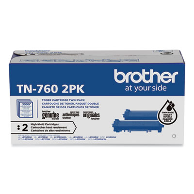 Brother High-Yield Toner, 3,000 Page-Yield, Black, 2/Pack BRTTN7602PK