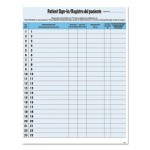 Tabbies HIPAA Labels, Patient Sign-In, 8.5 x 11, Blue, 23/Sheet, 125 Sheets/Pack TAB14541
