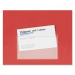 HOLD IT Poly Business Card Pocket, Top Load, 3 3/4 x 2 3/8, Clear, 10/Pack CRD21500
