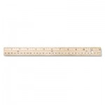 Westcott Hole Punched Wood Ruler English and Metric With Metal Edge, 12 ACM10702