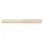 Westcott Hole Punched Wood Ruler English and Metric With Metal Edge, 12 ACM10702