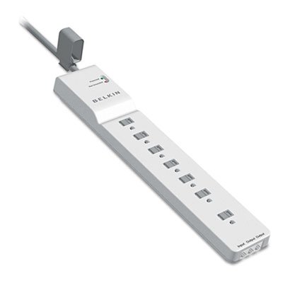 Belkin Home Series SurgeMaster Surge Protector, 7 Outlets, 12 ft Cord, 2160 Joules BLKBE10720012