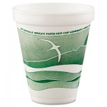 DCC 12J16H Horizon Hot/Cold Foam Drinking Cups, 12oz, Green/White, 25/Bag, 40 Bags/Carton DCC12J16H