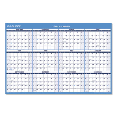 At-A-Glance Horizontal Erasable Wall Planner, 48 x 32, Blue/White, 2021 AAGPM30028