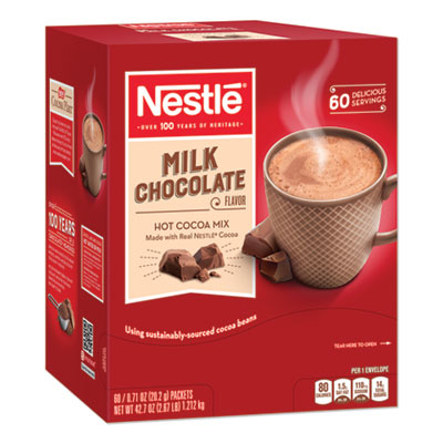 Nestle NES26791 Hot Cocoa Mix, Milk Chocolate, 0.71 oz Packet, 60 Packets/Box NES24372868
