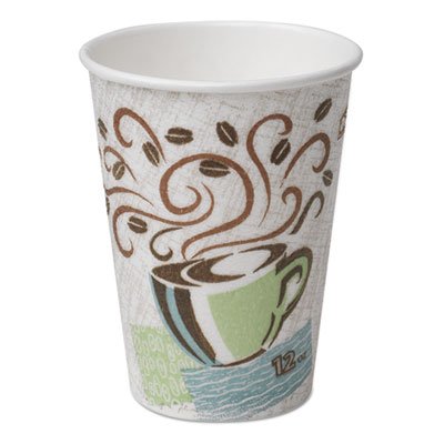 Hot Cups, Paper, 12oz, Coffee Dreams Design, 1000/Carton DXE5342CD