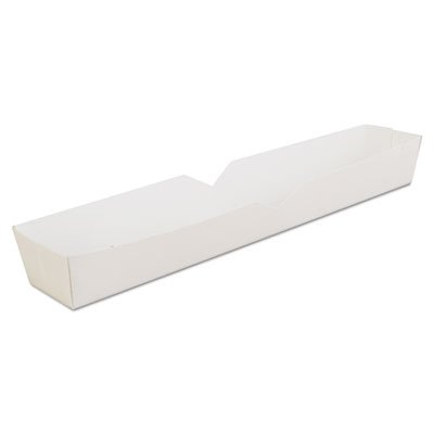 SCH 0711 Hot Dog Tray, White, 10 1/4 x 1 1/2 x 1 1/4, Paperboard, 500/Carton
