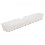 SCH 0711 Hot Dog Tray, White, 10 1/4 x 1 1/2 x 1 1/4, Paperboard, 500/Carton