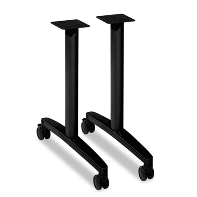 HON HMBTLEG24.C.P Huddle T-Leg Base for 24" and 30" Deep Table Tops, Black HONMTLEG24CP