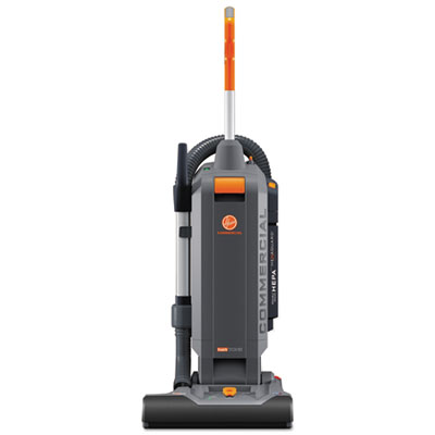 Hoover Commercial HushTone Vacuum Cleaner with Intellibelt, 15", Orange/Gray HVRCH54115
