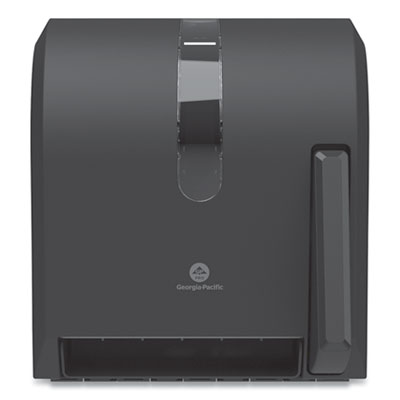 Georgia Pacific Hygienic Push-Paddle Roll Towel Dispenser, 13 x 10 x 14.4, Black GPC54338A