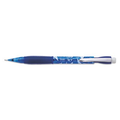 Pentel Icy Mechanical Pencil, .5mm, Trans Blue, Dozen PENAL25TC