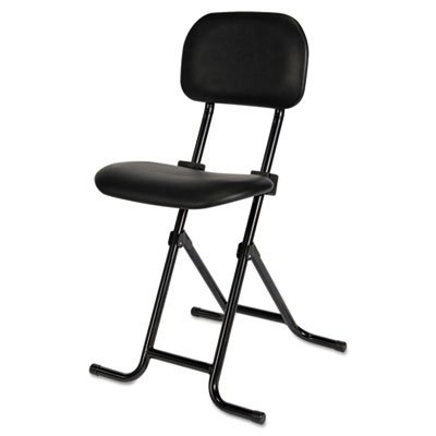 AAPCS612 IL Series Height-Adjustable Folding Stool, Black AAPCS612