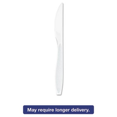 Impress Heavyweight Full-Length Polystyrene Cutlery, Knife, White, 1000/Carton SCCHSWK0007