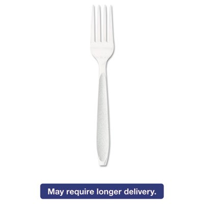 Impress Heavyweight Full-Length Polystyrene Cutlery, Fork, White, 1000/Carton SCCHSWF0007