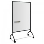 Safco Impromptu Magnetic Whiteboard Collaboration Screen, 42w x 21.5d x 72h, Black/White SAF8511BL