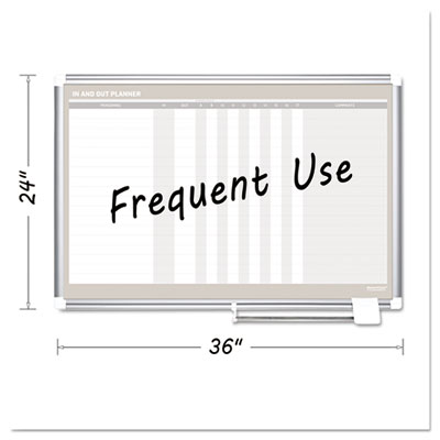 MasterVision In-Out Magnetic Dry Erase Board, 36x24, Silver Frame BVCGA01110830