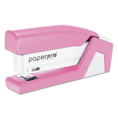 PaperPro inCOURAGE 20 Compact Stapler, 20-Sheet Capacity, Pink/White ACI1588