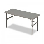 Iceberg IndestrucTables Too 1200 Series Folding Table, 60w x 24d x 29h, Charcoal ICE65377