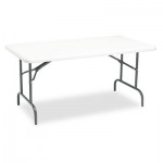 Iceberg IndestrucTables Too 1200 Series Resin Folding Table, 60w x 30d x 29h, Platinum ICE65213