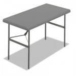 Iceberg IndestrucTables Too 1200 Series Resin Folding Table, 48w x 24d x 29h, Charcoal ICE65207