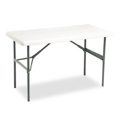 Iceberg IndestrucTables Too 1200 Series Resin Folding Table, 48w x 24d x 29h, Platinum ICE65203