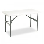 Iceberg IndestrucTables Too 1200 Series Resin Folding Table, 48w x 24d x 29h, Platinum ICE65203