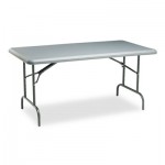Iceberg IndestrucTables Too 1200 Series Resin Folding Table, 60w x 30d x 29h, Charcoal ICE65217