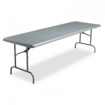Iceberg IndestrucTables Too 1200 Series Resin Folding Table, 96w x 30d x 29h, Charcoal ICE65237