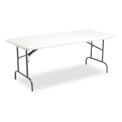 Iceberg IndestrucTables Too 1200 Series Resin Folding Table, 72w x 30d x 29h, Platinum ICE65223