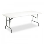 Iceberg IndestrucTables Too 1200 Series Resin Folding Table, 72w x 30d x 29h, Platinum ICE65223