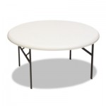 Iceberg IndestrucTables Too 1200 Series Resin Folding Table, 60 dia x 29h, Platinum ICE65263