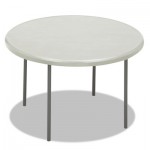 Iceberg IndestrucTables Too 1200 Series Resin Folding Table, 48 dia x 29h, Platinum ICE65243